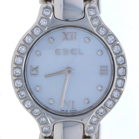 Ebel Beluga Mother of Pearl Diamond Ladies Watch 9976418-20 Quartz 1 Yr Wnty - Picture 1 of 6